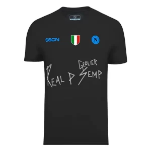 Nieuwe SSC Napoli Thuisshirt Special Edition Geolier Black 2024/25 Korte Mouw Voetbalshirts Kopen