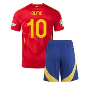 Kids EK 2024 Dani Olmo #10 Spanje Thuisshirt Korte Mouw (+ Korte broeken) Voetbalshirts