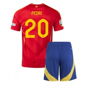 Kids EK 2024 Pedri Gonzalez #20 Spanje Thuisshirt Korte Mouw (+ Korte broeken) Voetbalshirts