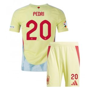 Kids EK 2024 Pedri Gonzalez #20 Spanje Uitshirt Korte Mouw (+ Korte broeken) Voetbalshirts