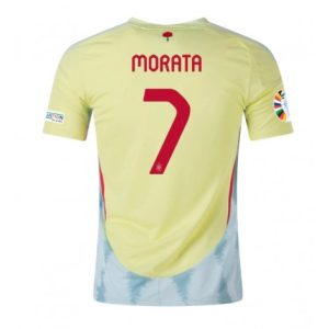 Nieuwe EK 2024 Alvaro Morata #7 Spanje Uitshirt Korte Mouw Voetbalshirts