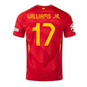 Nieuwe EK 2024 Nico Williams #17 Spanje Thuisshirt Korte Mouw Voetbalshirts