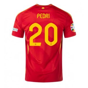 Nieuwe EK 2024 Pedri Gonzalez #20 Spanje Thuisshirt Korte Mouw Voetbalshirts