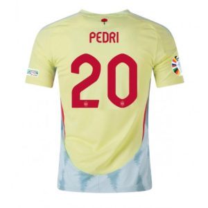 Nieuwe EK 2024 Pedri Gonzalez #20 Spanje Uitshirt Korte Mouw Voetbalshirts