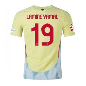 Nieuwe Spanje Lamine Yamal #19 Uitshirt EK 2024 Voetbalshirts Korte Mouw Kopen