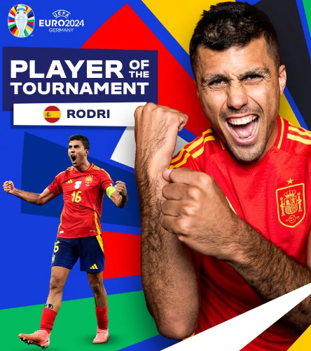 Rodri werd verkozen tot beste speler van deze Europa Cup