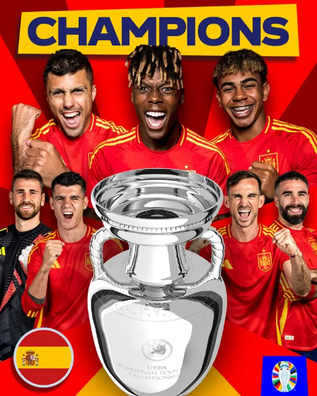 EK 2024 – Spanje versloeg Engeland met 2-1 en won daarmee voor de vierde keer de Europa Cup!
